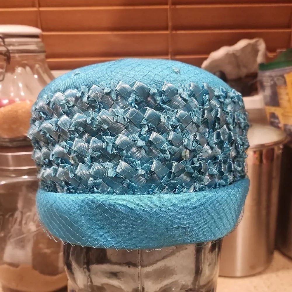 Vintage Blue Woven Hat Union Made